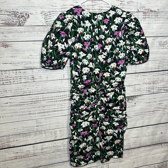 Veronica Beard Janis Floral Ruched Dress Size 4 - Picture 15 of 16
